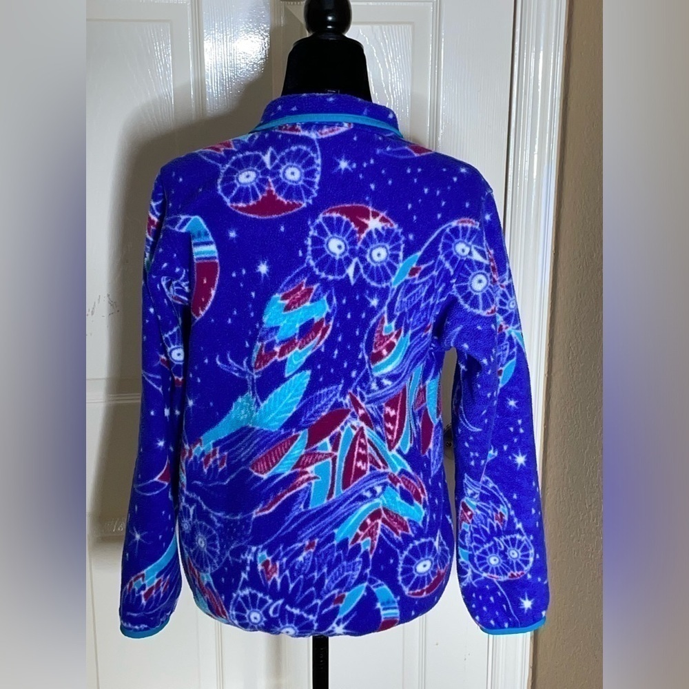 Vintage Patagonia Fleece Synchilla Jacket Rare Owl Creature Pattern womens M - Picture 3 of 13